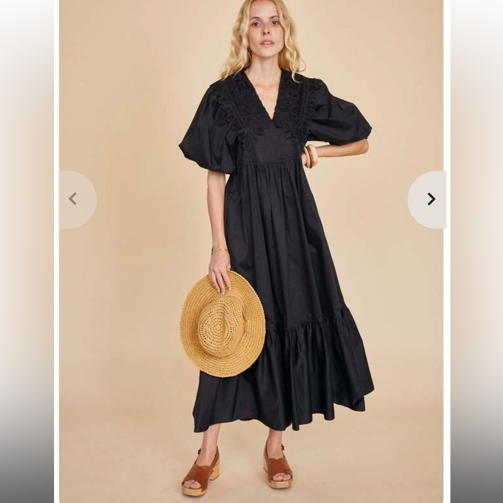 HUNTER BELL MERCER DRESS BLACK SZ M